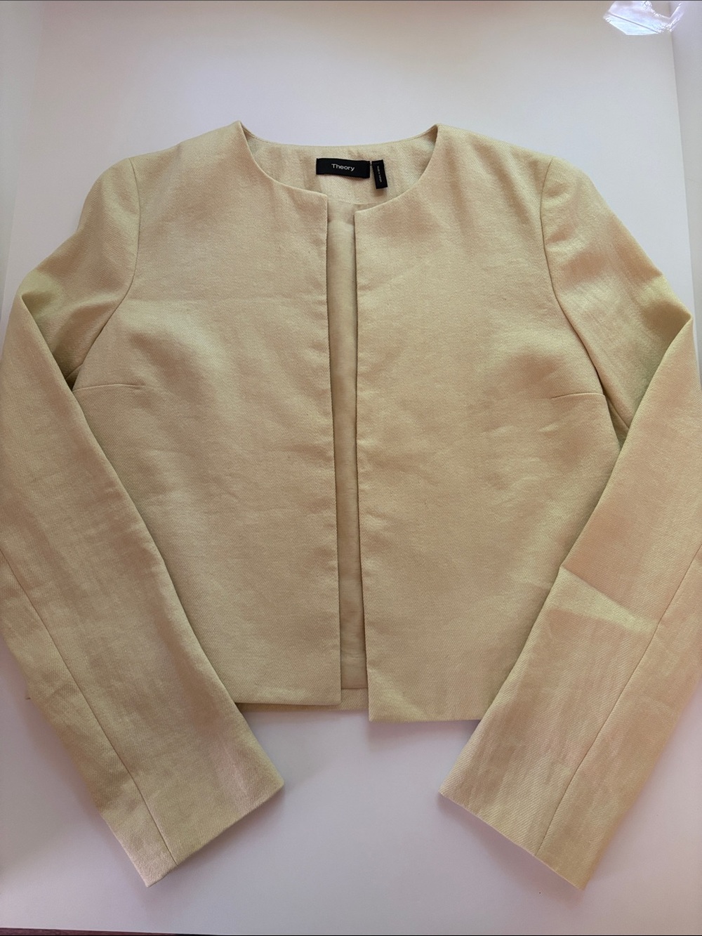 Theory Linen Blend Crop Blazer Jacket size 2